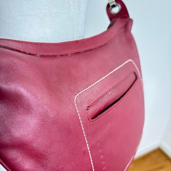 LAZARO Vintage Sporty Leather Shoulder Bag Stripe Strap Made in Argentina - Picture 15 of 16